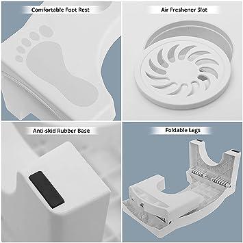 Plastic Foldable Anti-Constipation Stool with Air Freshener Slot