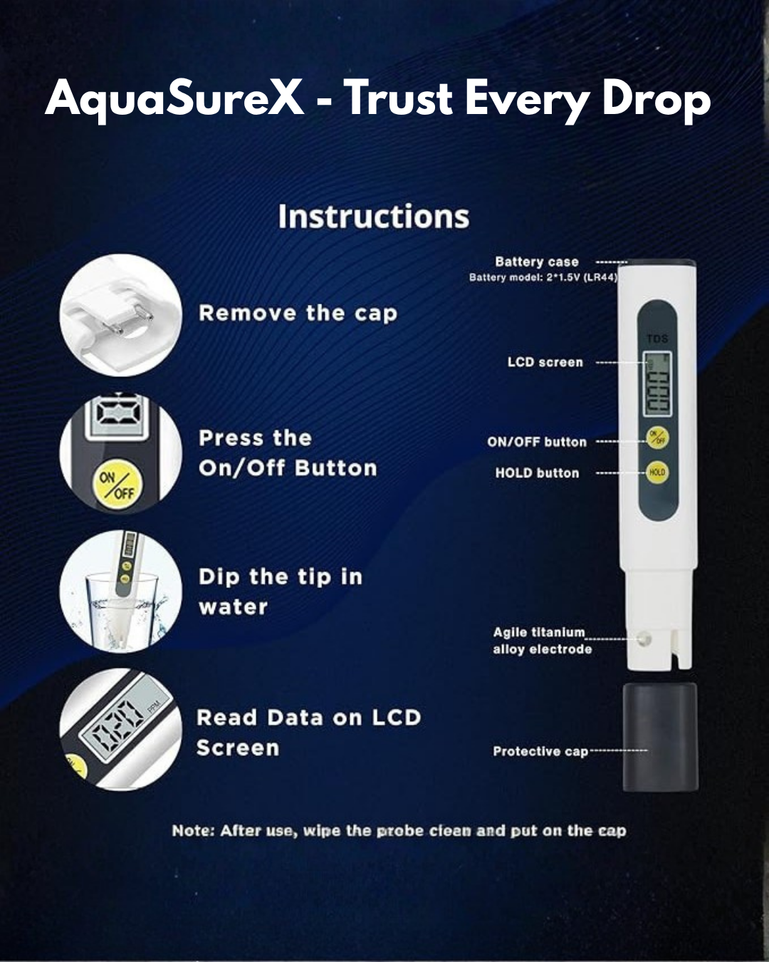 AquaSureX - Test water purity in seconds, Trust every drop
